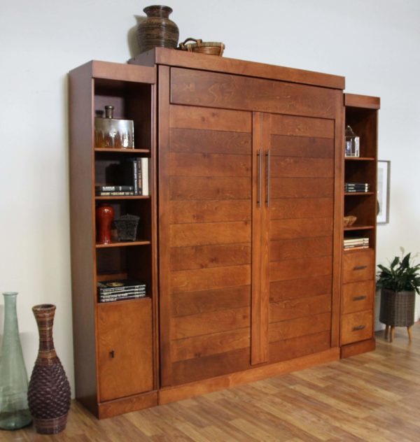 Dublin Murphy bed with Cabinet Additions - Reno Wall Beds