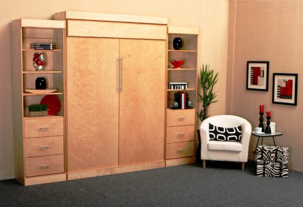 Euro Deluxe Murphy Bed Closed in decorated living space