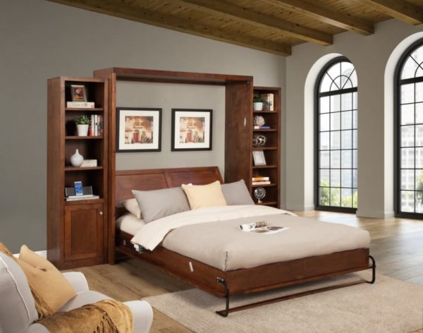 Horizon With Side Tiers with Open Bedding Murphy Bed