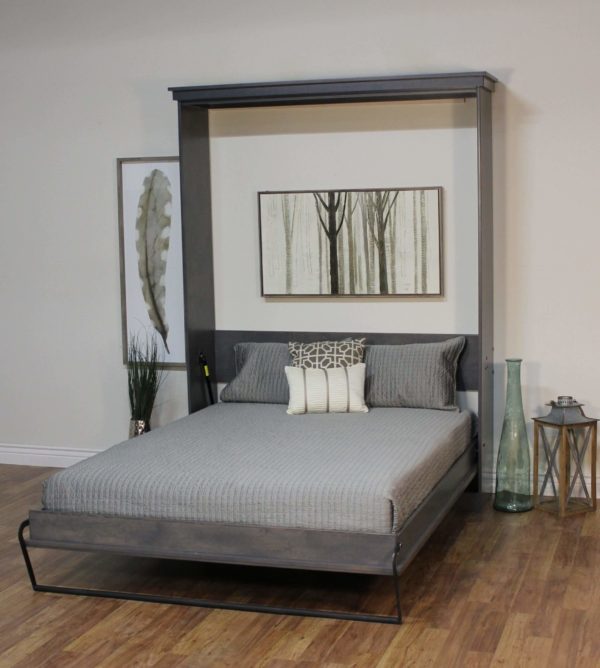 Keystone grey wall bed open in Reno Nevada Wallbed Showroom
