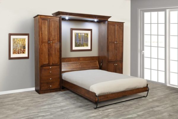 Mansfield Murphy Wall Bed with Side Piers - Wallbeds n More Reno